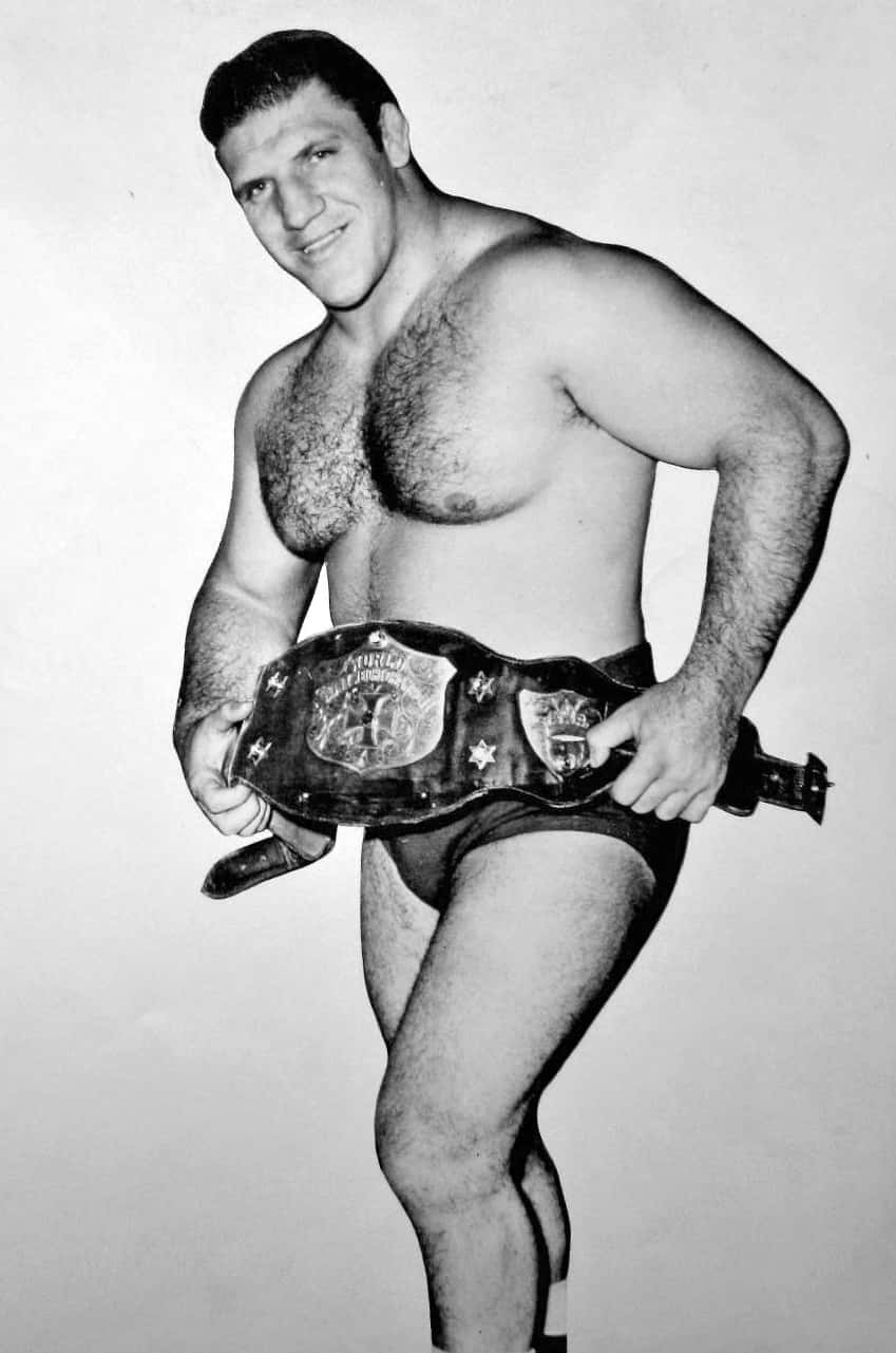 Legendary Wrestling Icon Bruno Sammartino in Grayscale Wallpaper