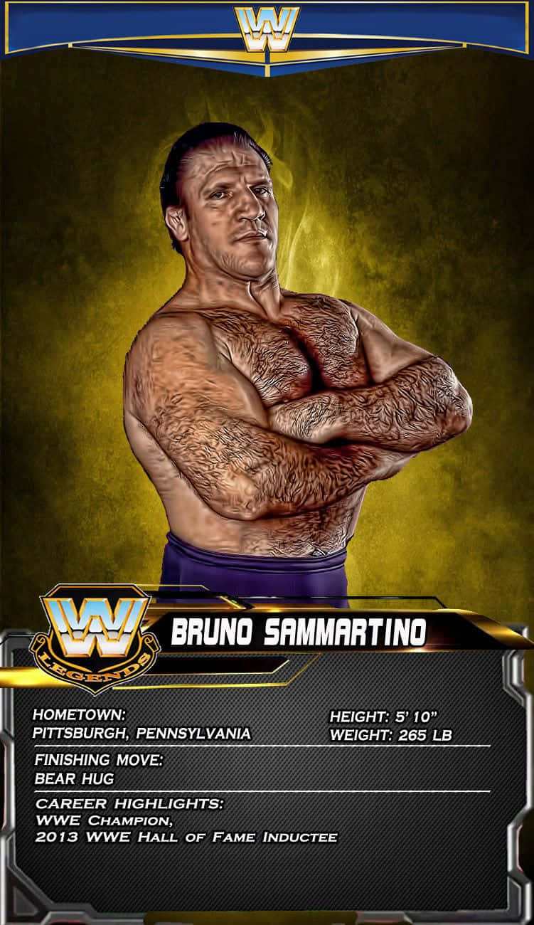Brunosammartino Wrestling-sammelkarte Wallpaper