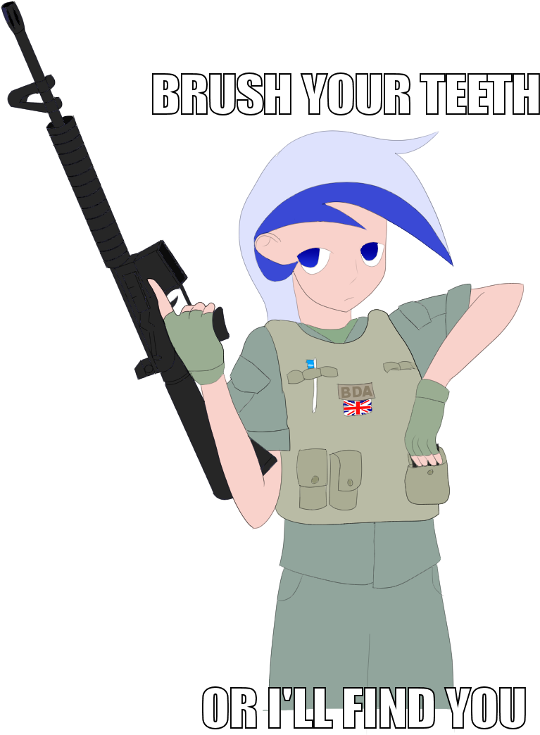 Brush Your Teeth Threatening Meme PNG