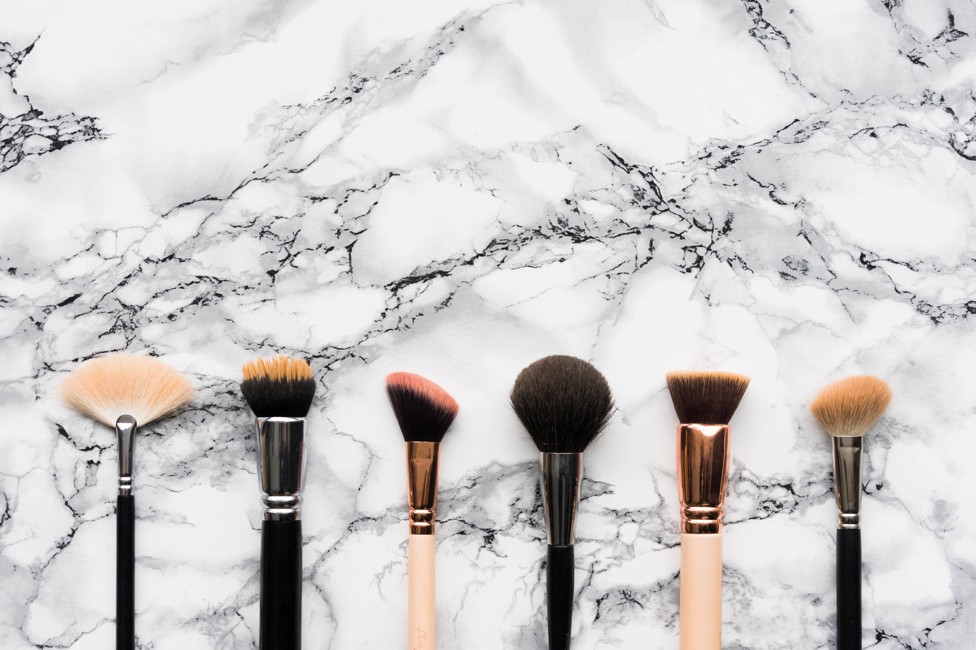Brushes On Aesthetic Marble