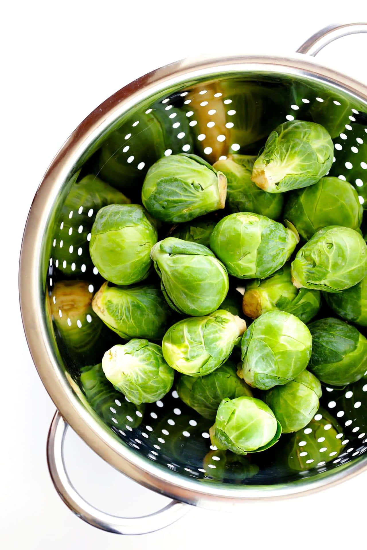Brussels Sprouts In A Colander