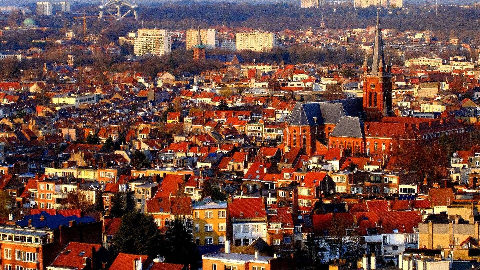 Brussels Red City Aesthetic Wallpaper