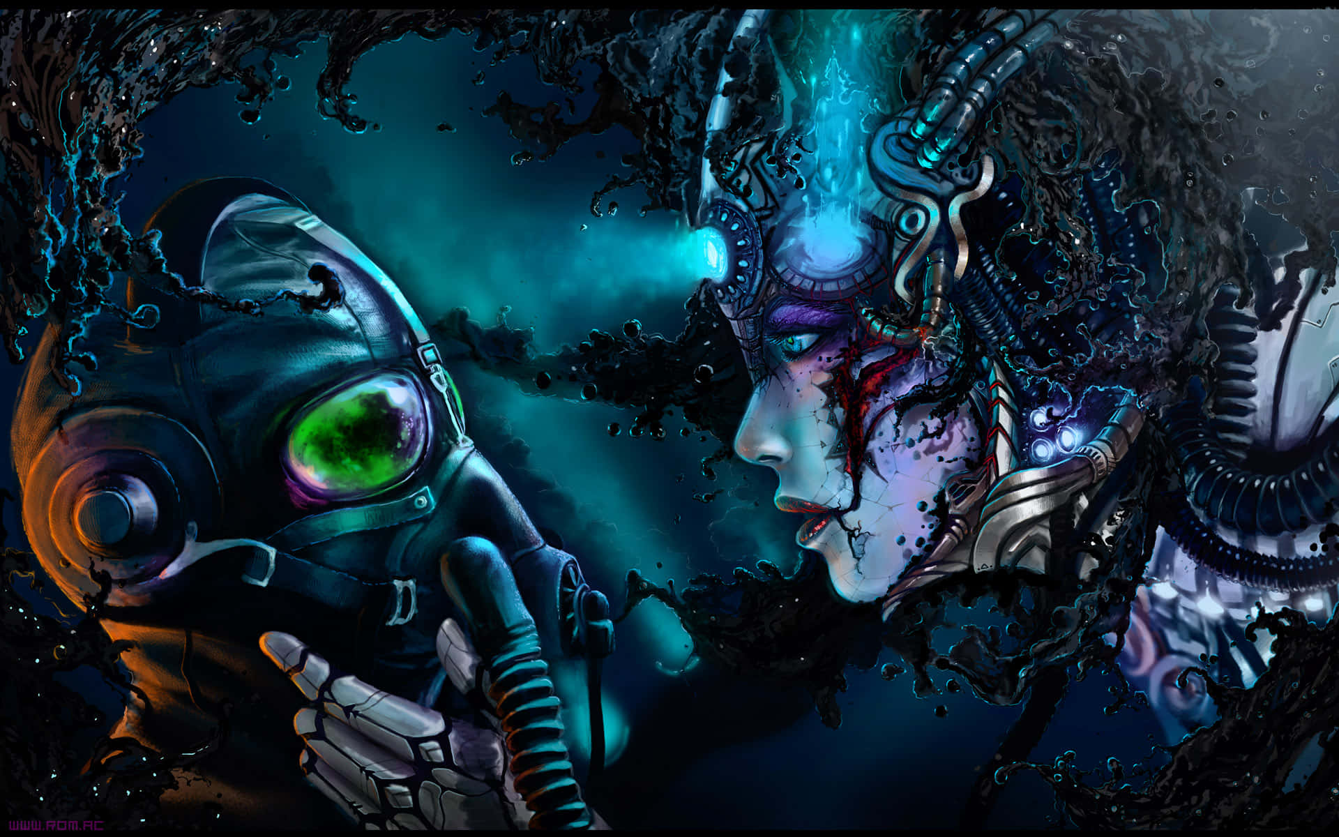 Brutal Goth Cyberpunk Wallpaper