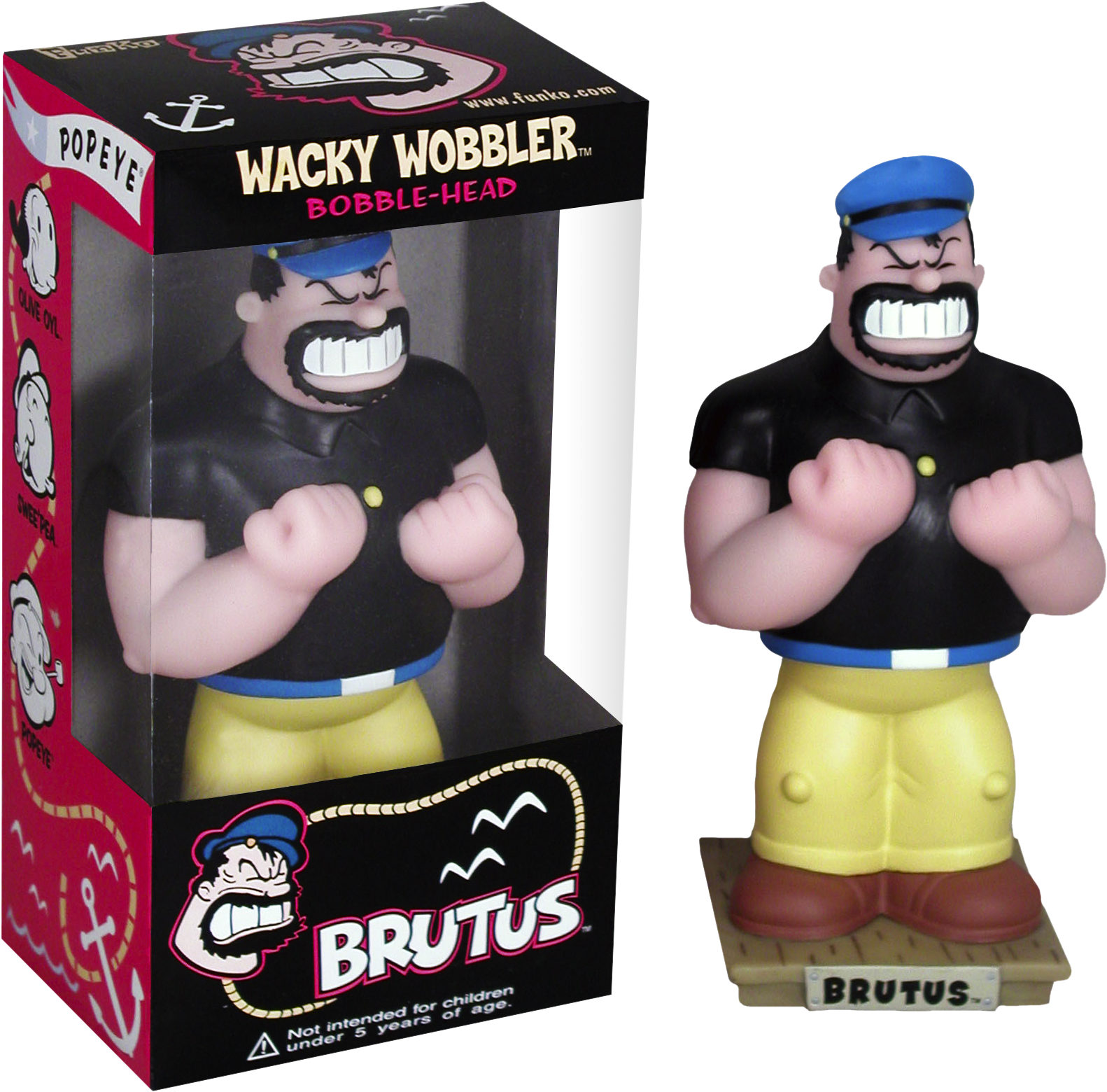 Brutus Bobblehead Toy Popeye Series PNG