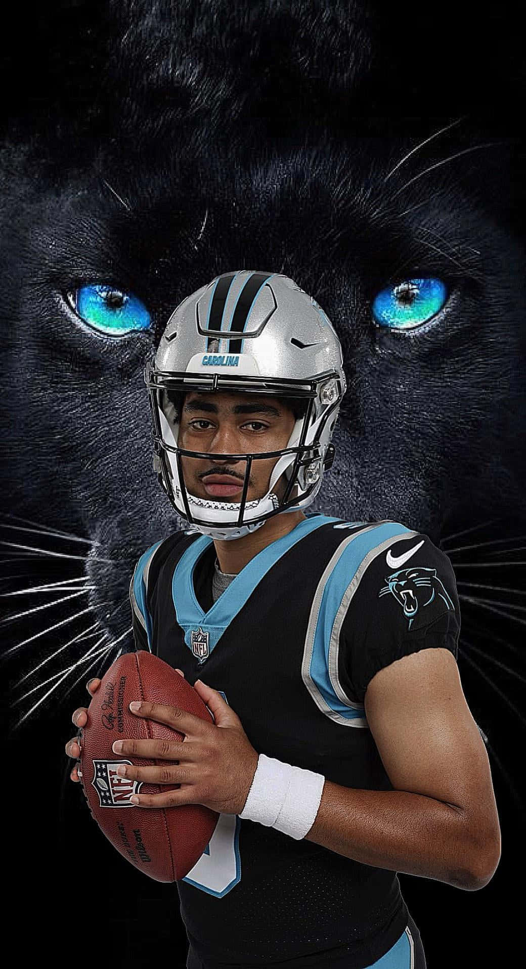 Bryce Young Panthers Quarterbackand Black Panther Wallpaper