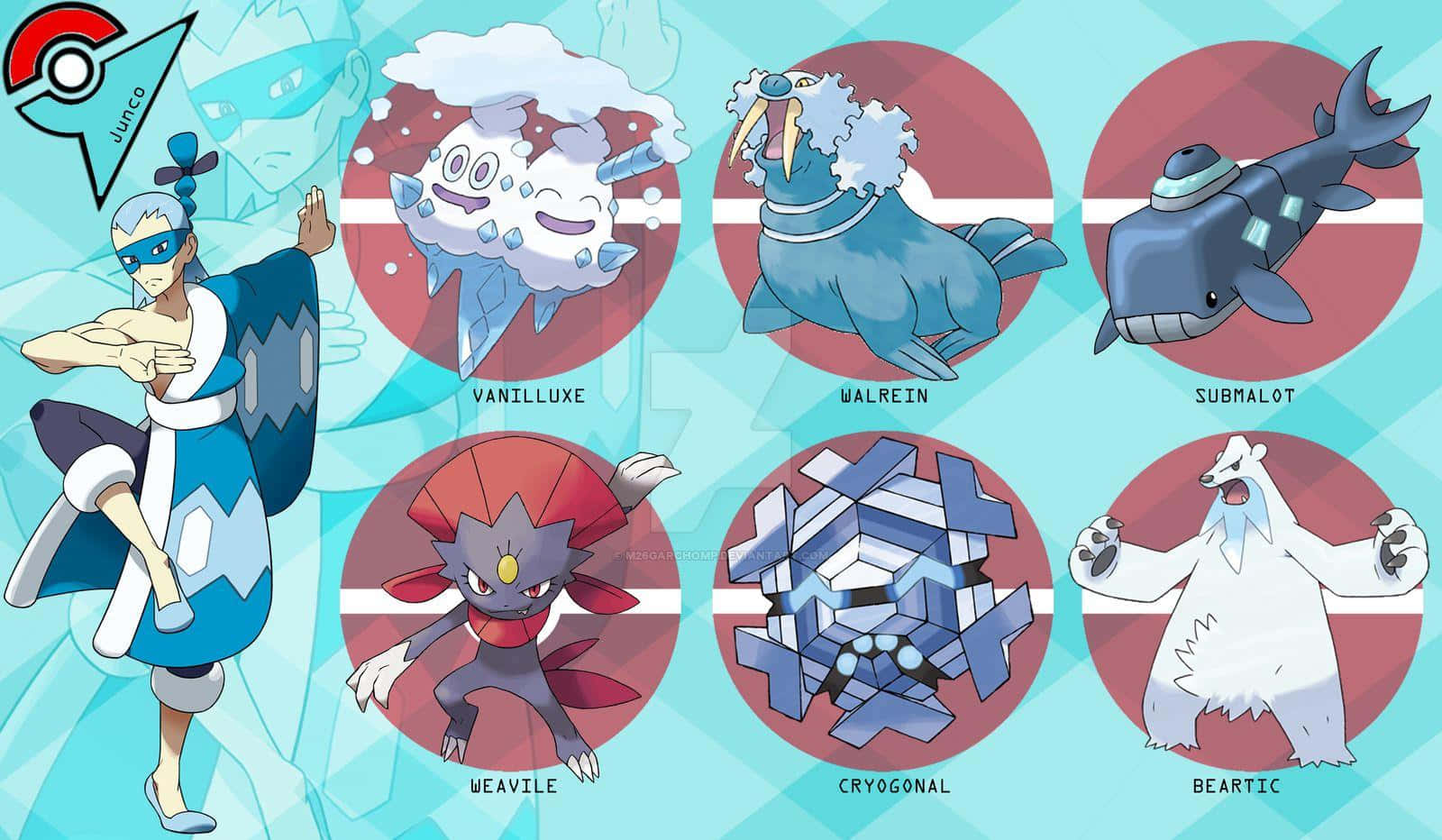 Brycen With Vanilluxe And Ice Type Pokemon Wallpaper