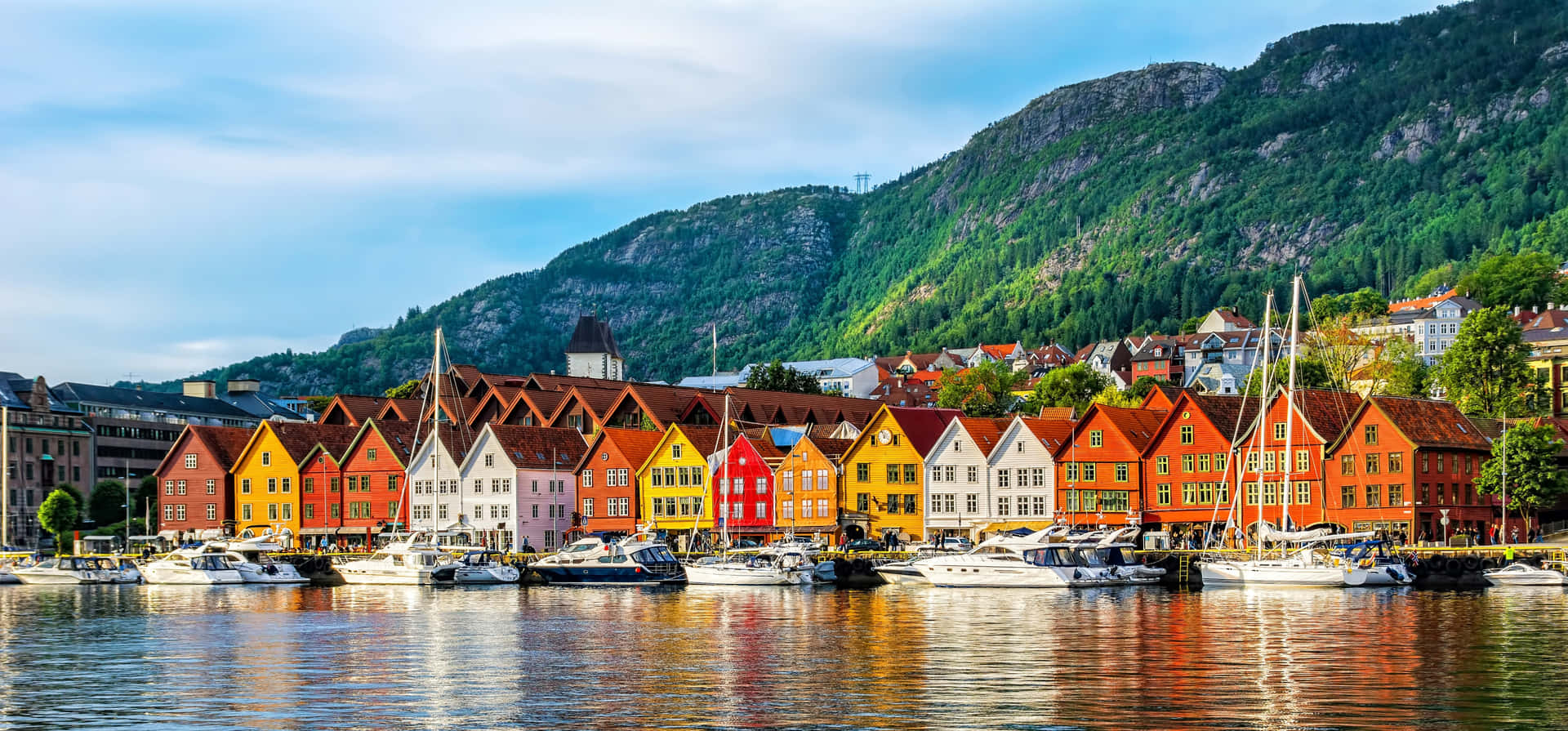 Majestic View of Historic Bryggen Wallpaper