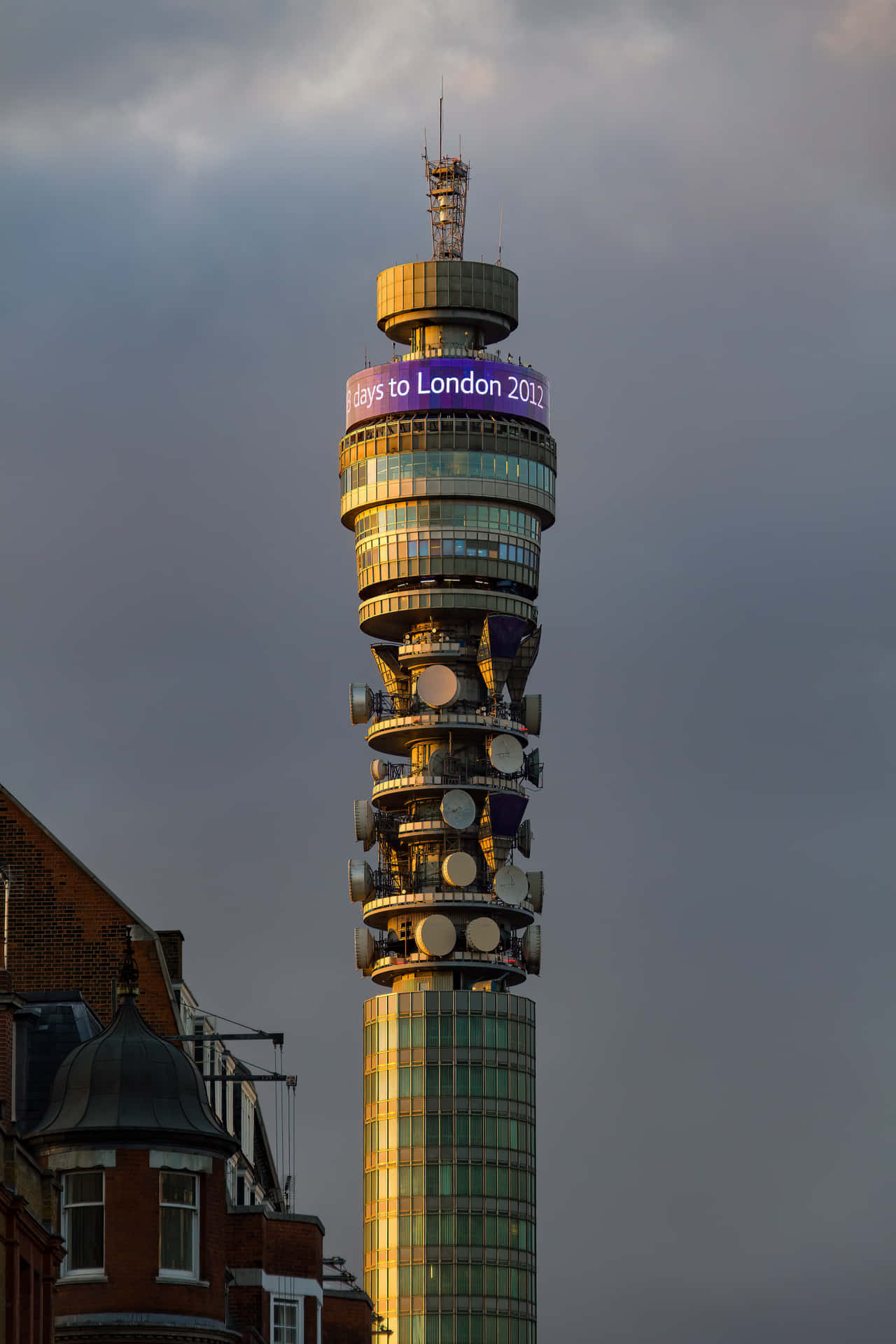 BT Tower Beneath The Clouds Phone Wallpaper