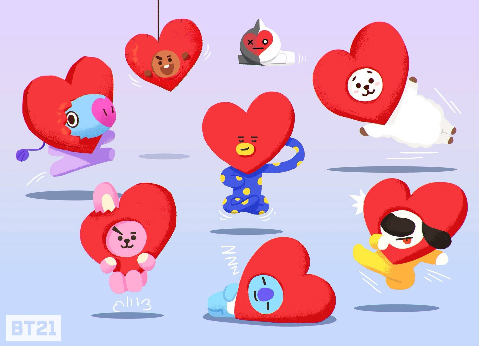 100+] Tata Bt21 Wallpapers For Free | Wallpapers.Com