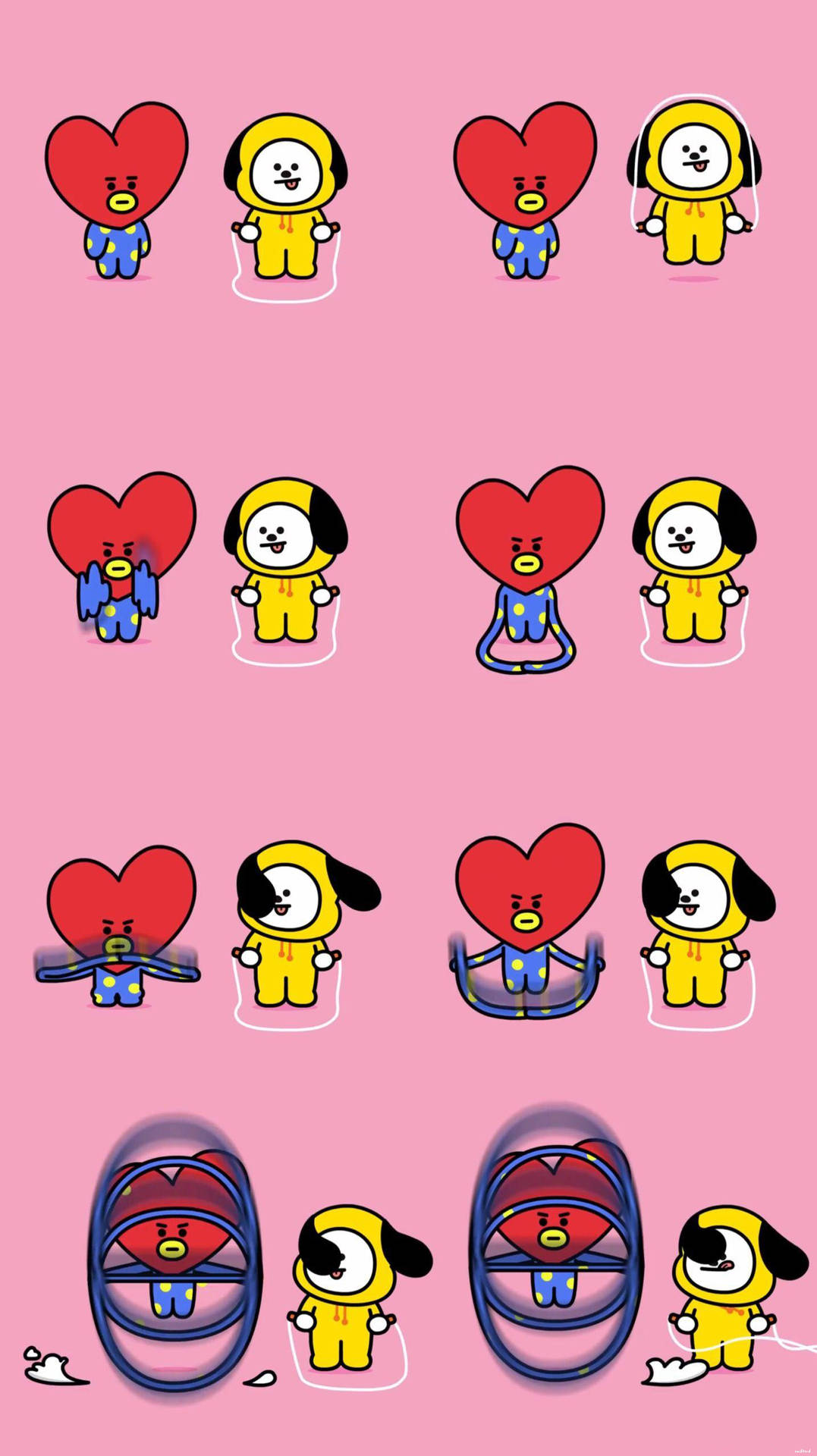 Download Bt21 Tata And Chimmy Wallpaper | Wallpapers.Com