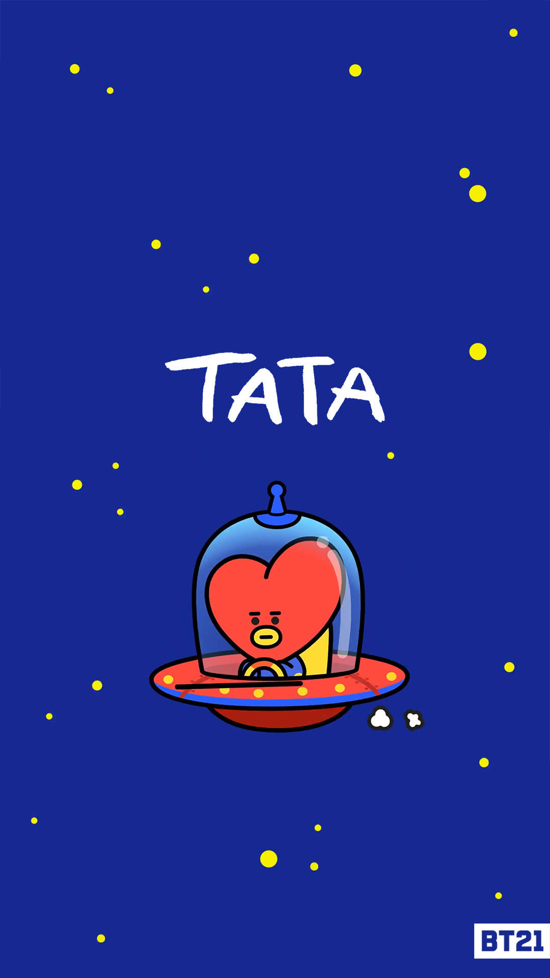 BT21 Tata In Outer Space Wallpaper