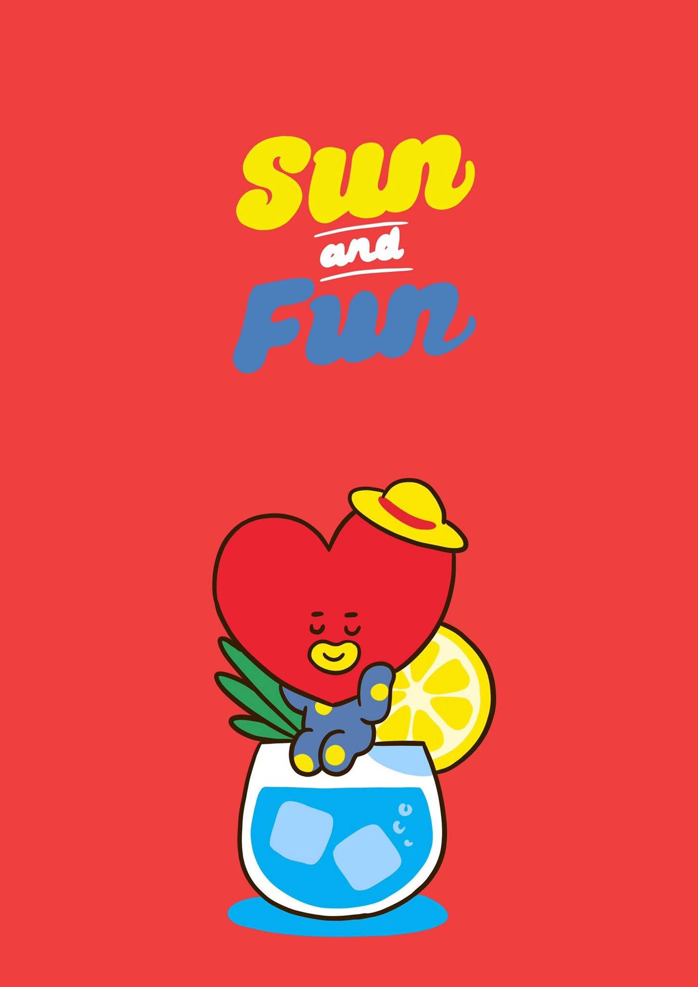 BT21 Tata Sun And Fun Wallpaper