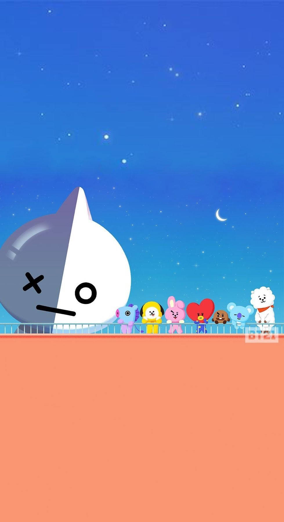 Step Out and Enjoy The Night With BT21! Wallpaper
