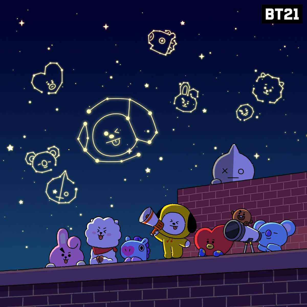 Bt21amici Che Si Divertono In Un'avventura Insieme