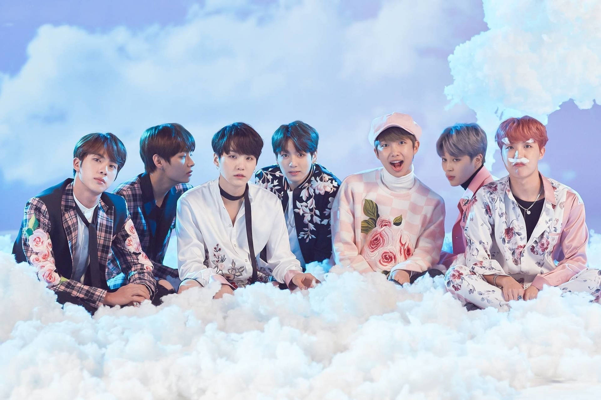 “Stay connected with BTS and work in style with this 2021 BTS Desktop wallpaper” Wallpaper
