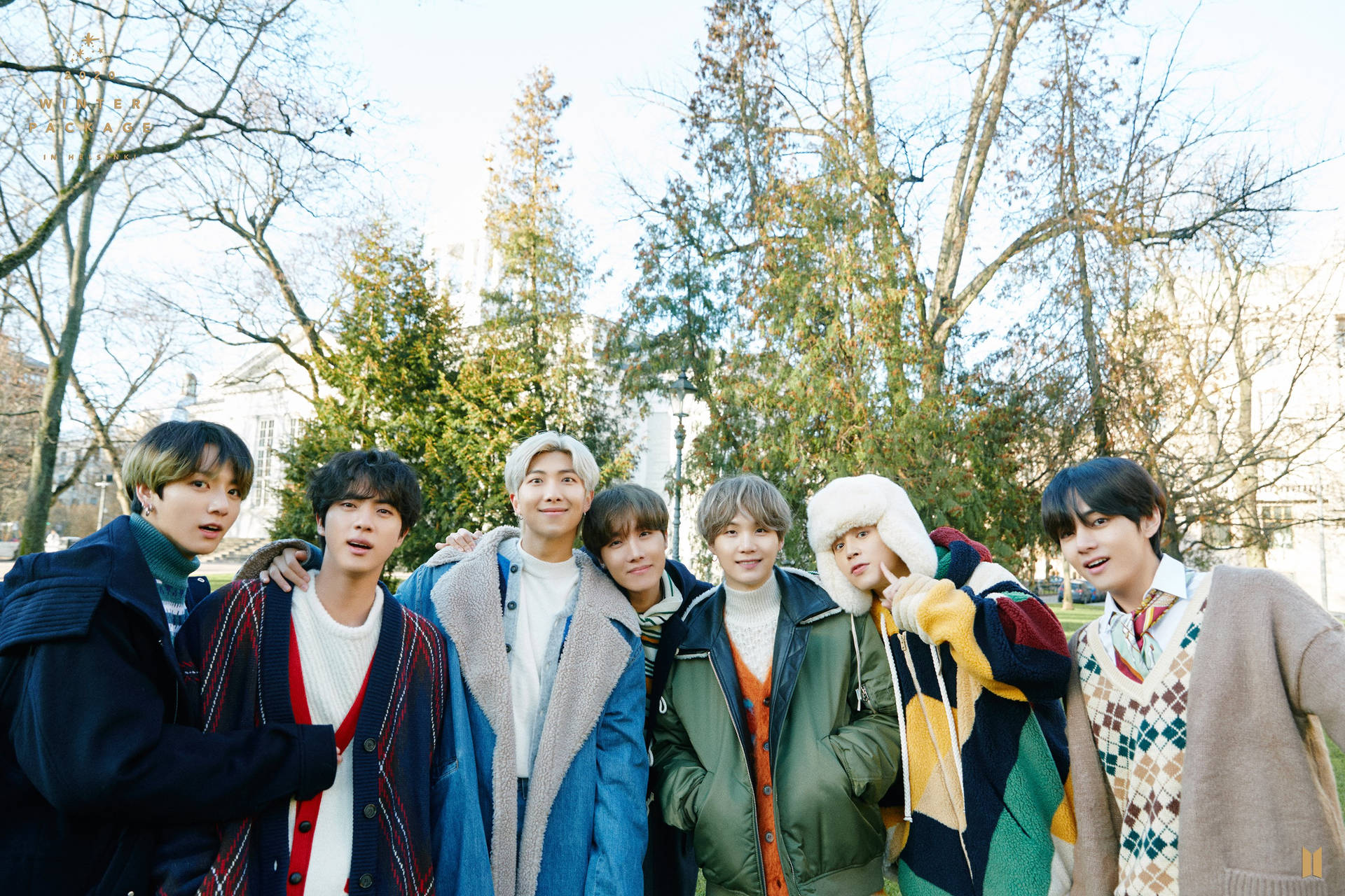 Bts 2021 In Winter Clothes Wallpaper