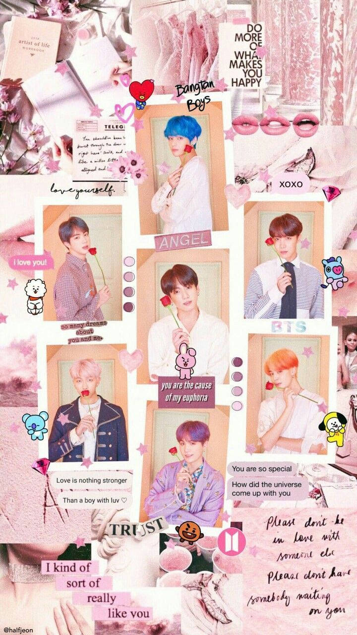 Bts Aesthetic Members With Rose