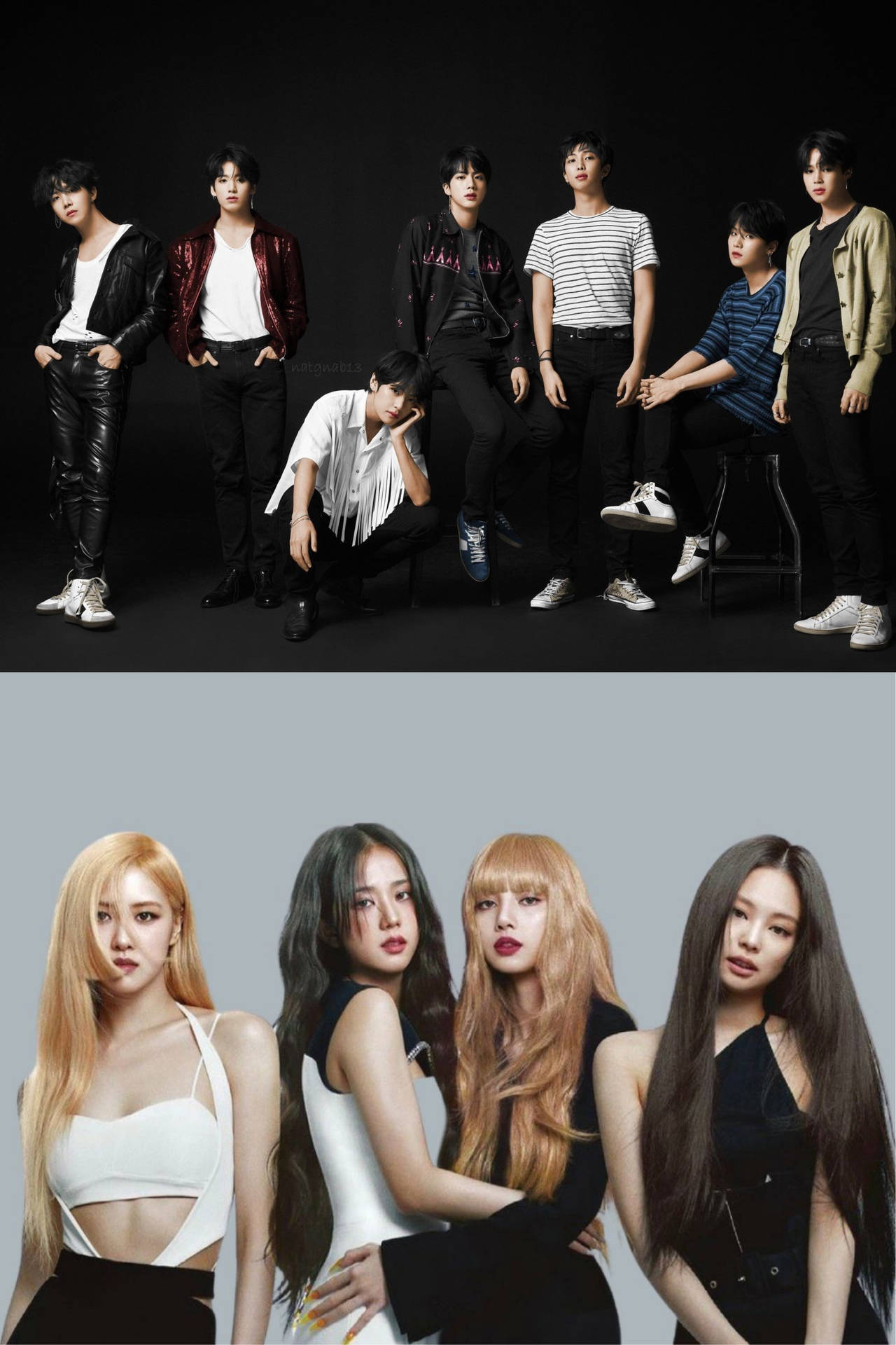 Bts And Blackpink Sexy Model Vibes Wallpaper