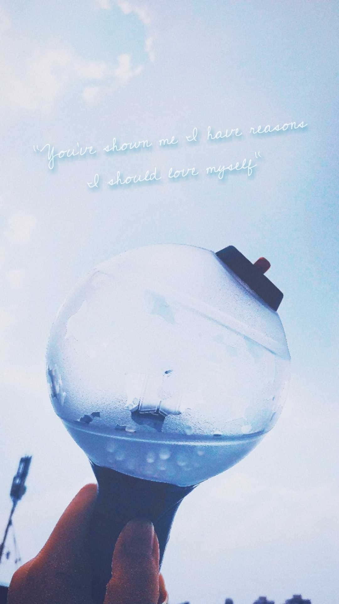 Caption: Light Up with BTS - ARMY Bomb Wallpaper Wallpaper