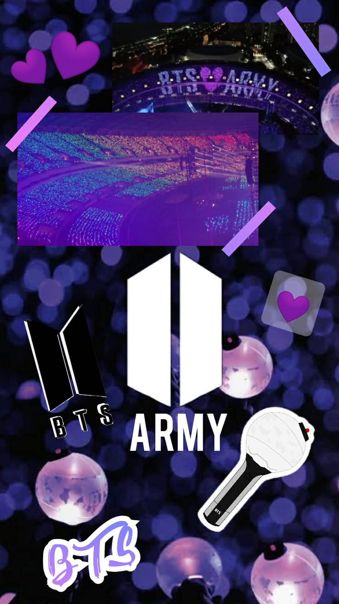 BTS Army Purple Fan Art Wallpaper