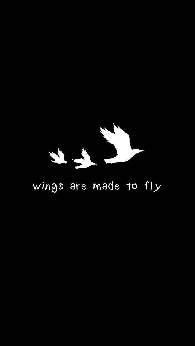 Bts Black Wings Are Made To Fly Wallpaper