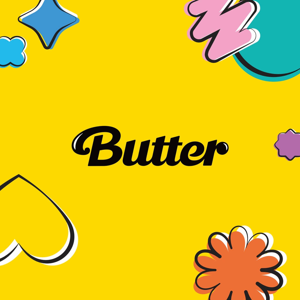 BTS Butter Cute Text Wallpaper