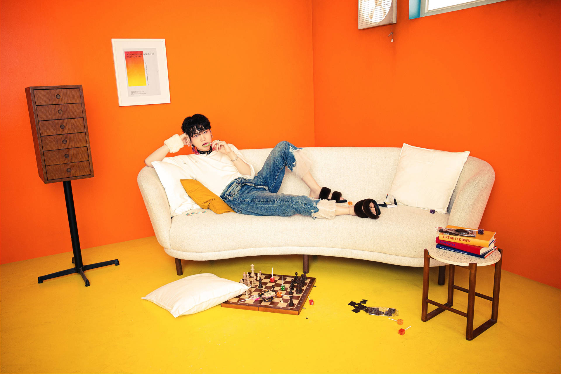 BTS Butter Suga Lying On Couch Wallpaper