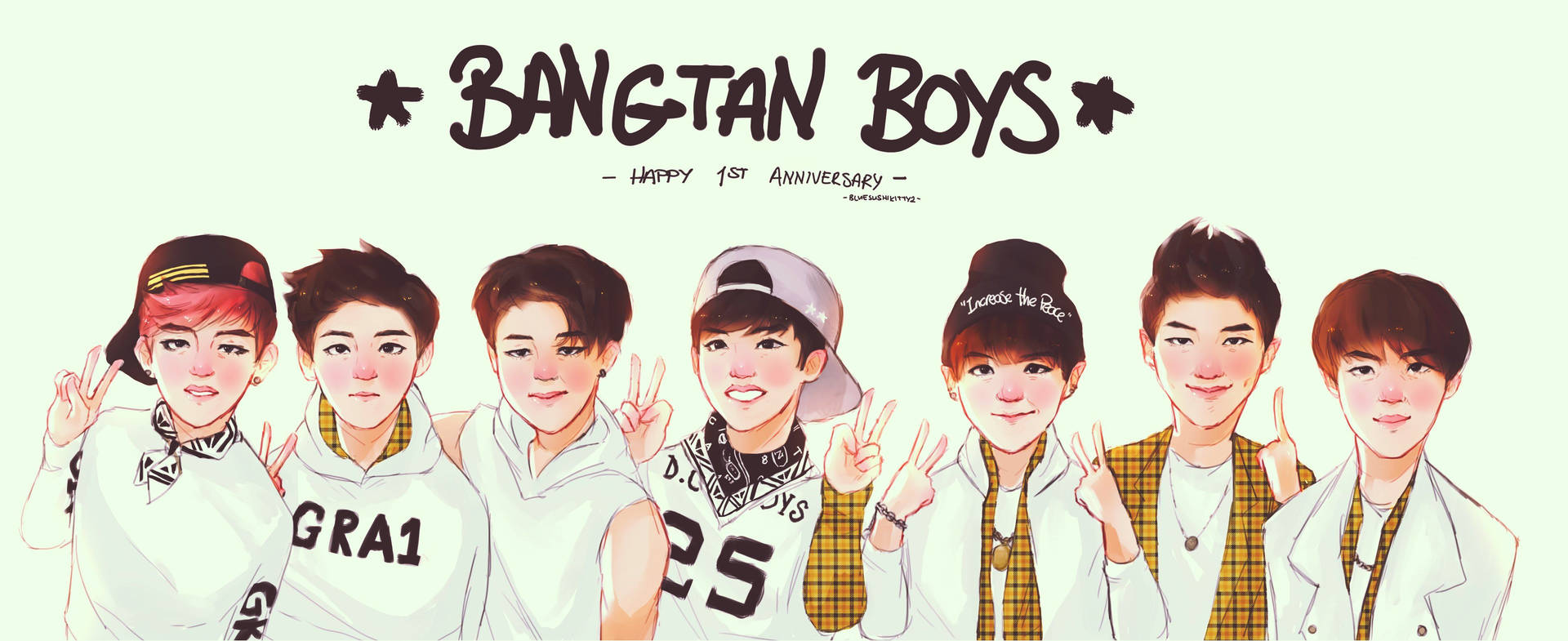 The Loveable K-Pop Idol Group BTS Wallpaper