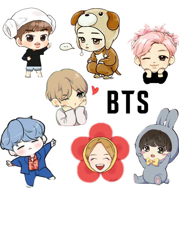 Bts Chibi Collection Background
