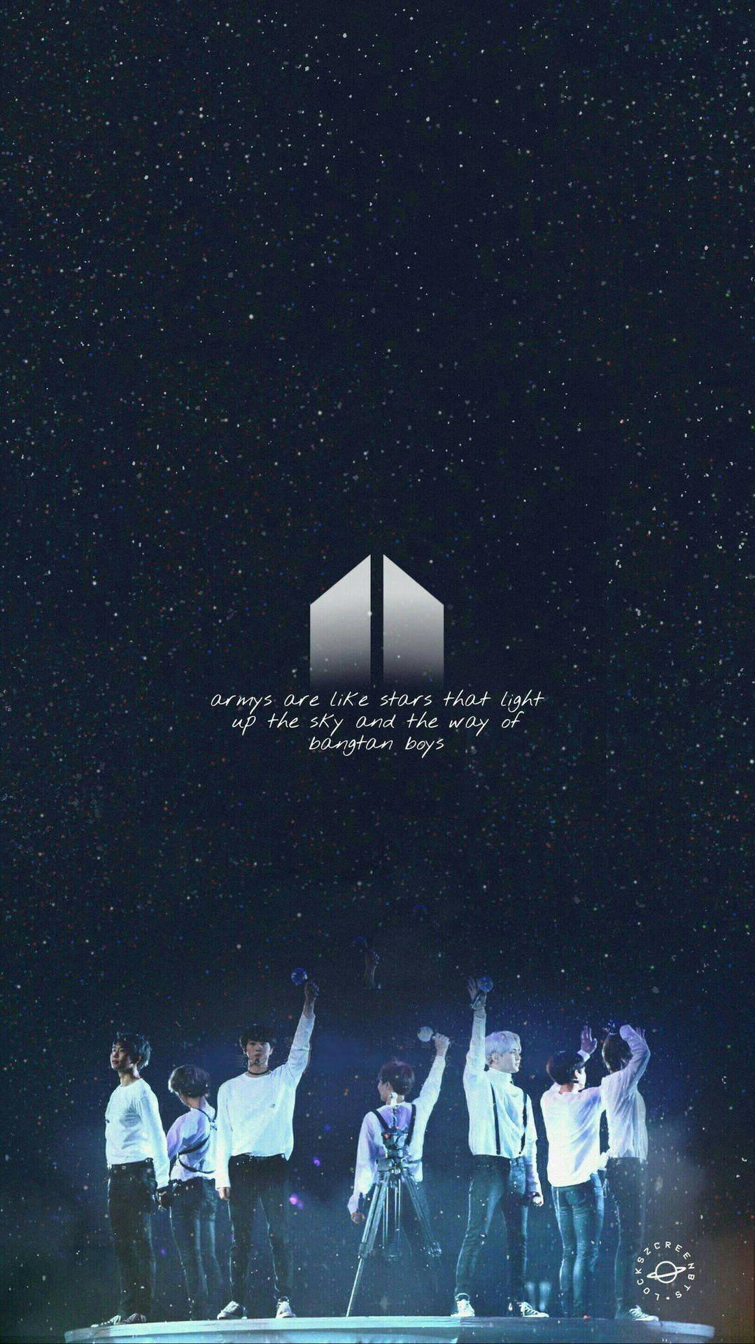 Bts Concert With Army Logo Wallpaper