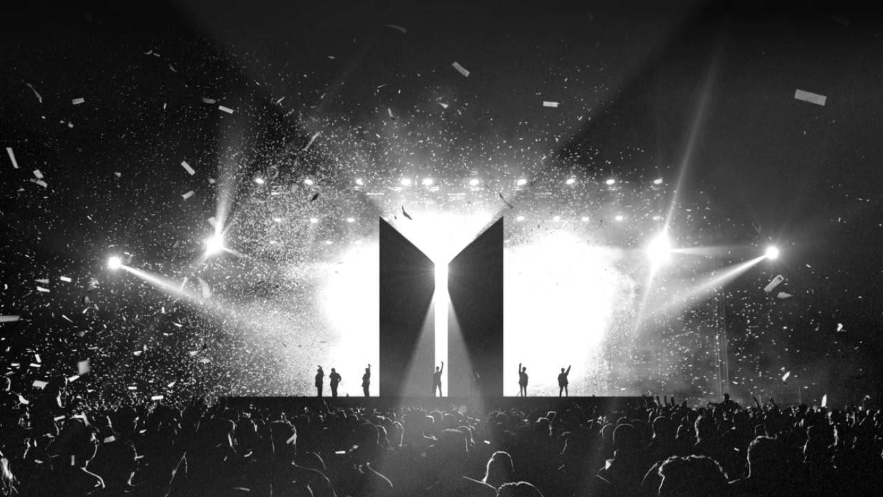 Bts Concert With Bts Logo Silhouette Picture