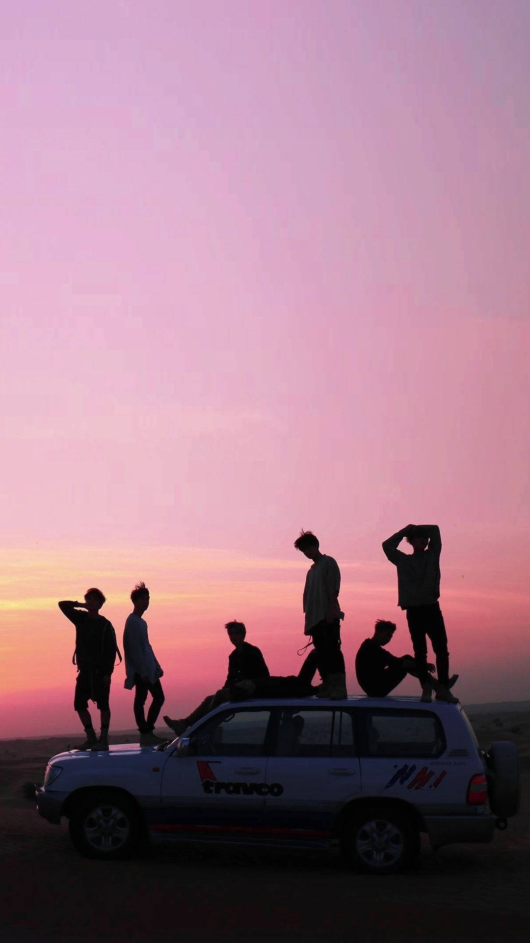 Bts Cute Aesthetic Silhouettes Background