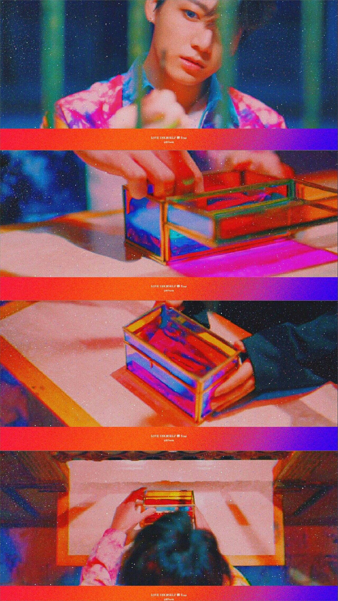 BTS Fake Love Colorful Jungkook Box Wallpaper