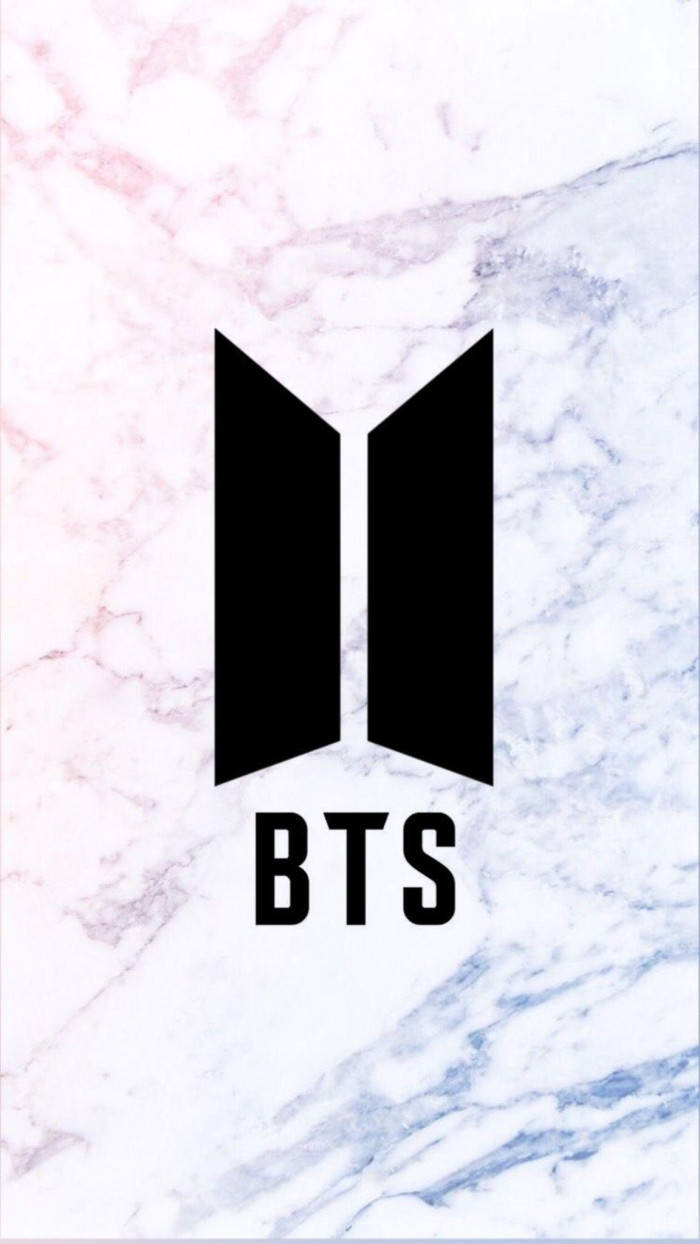 Bts Galaxy Logo With Marble Background