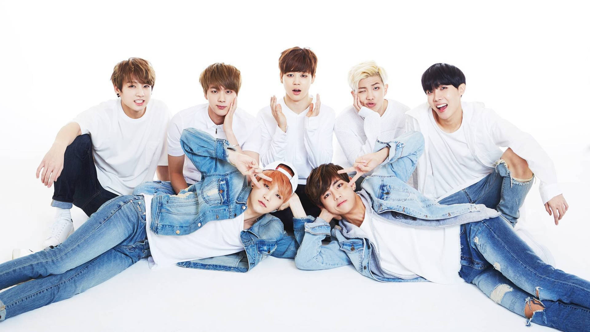 Bts In White And Denim