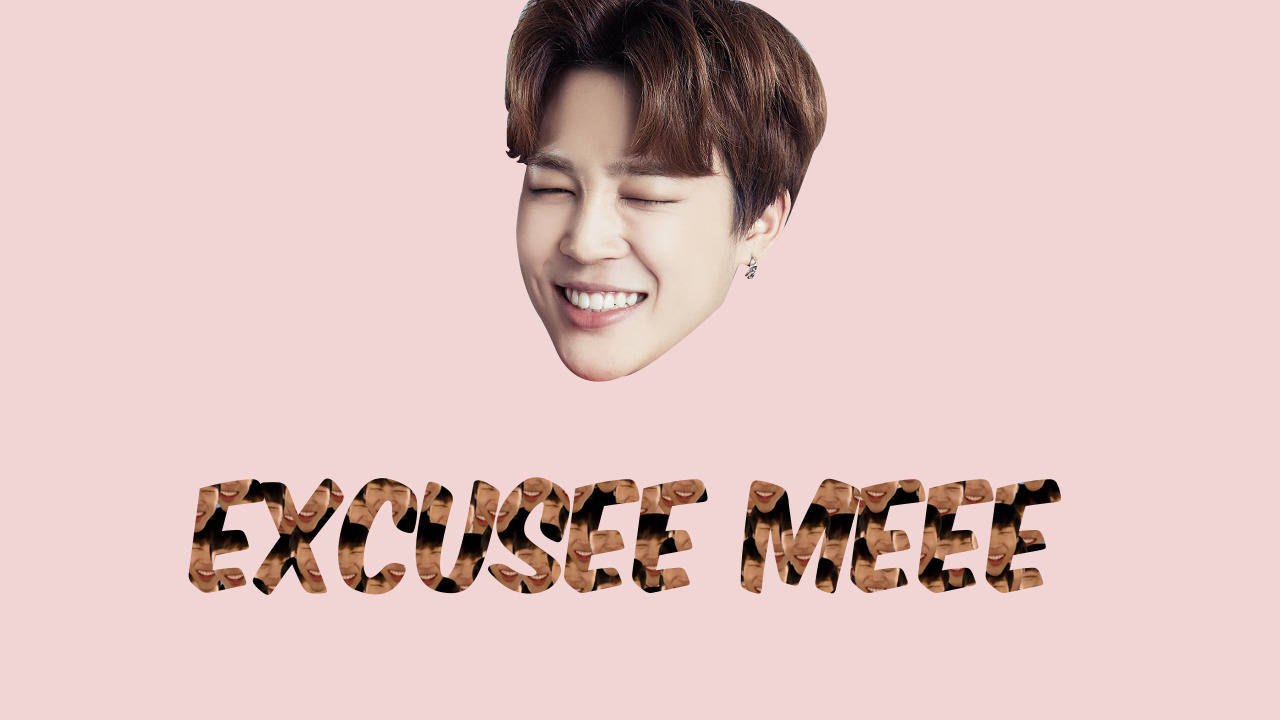 BTS Jimin Cute Excuse Me Meme Wallpaper