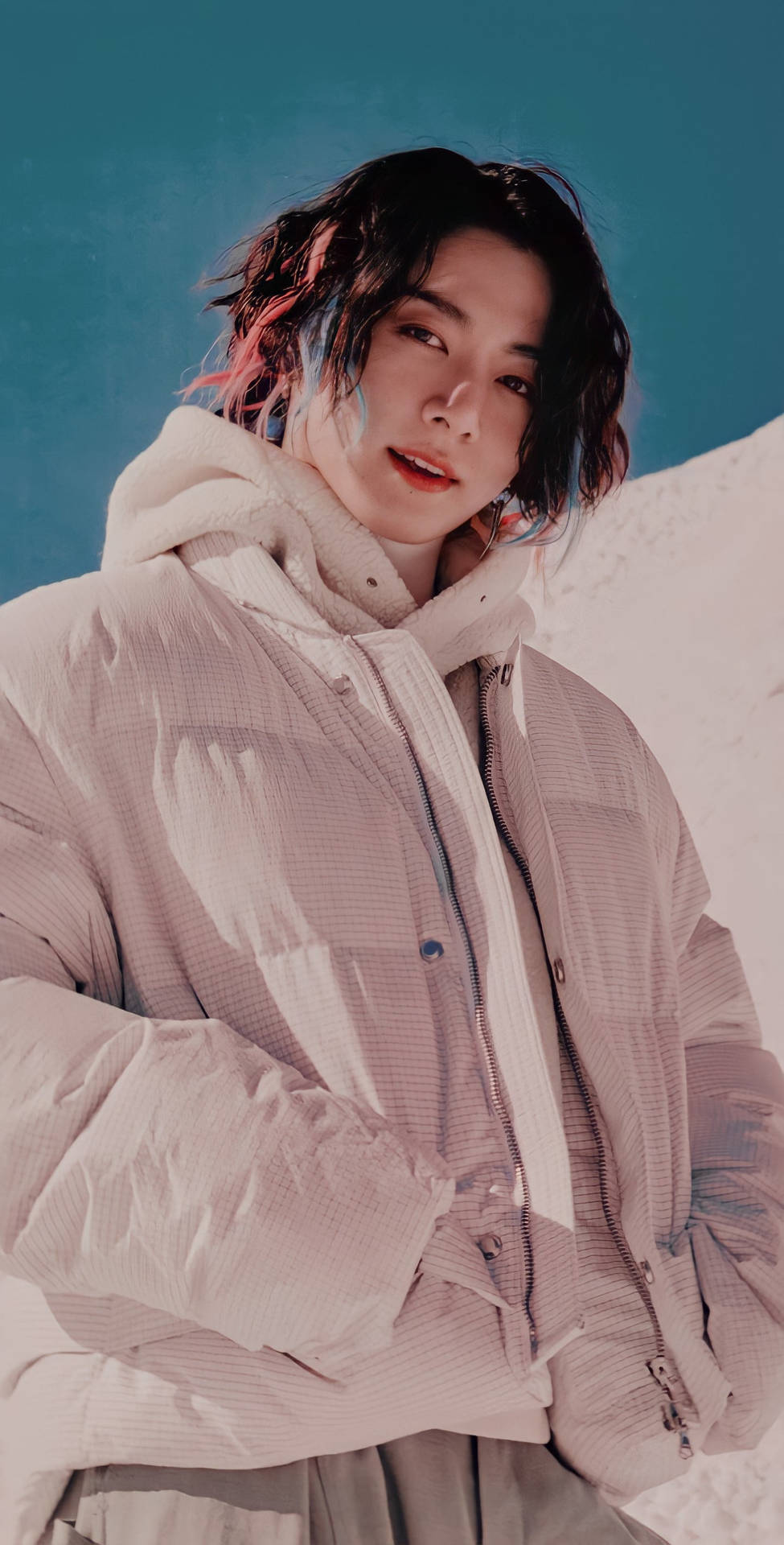 Bts Jung Kook Cute Winter Jacket Wallpaper