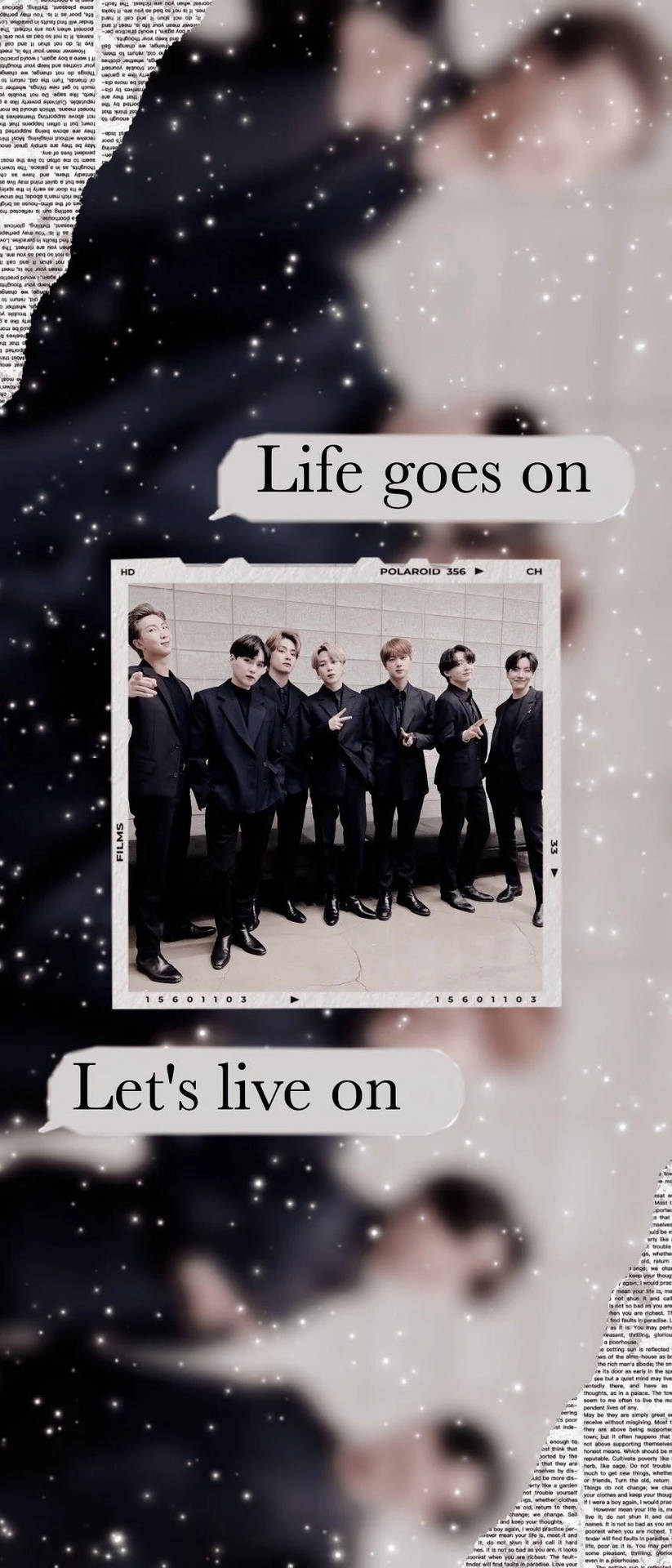 Bts Life Goes On Speech Bubbles Background