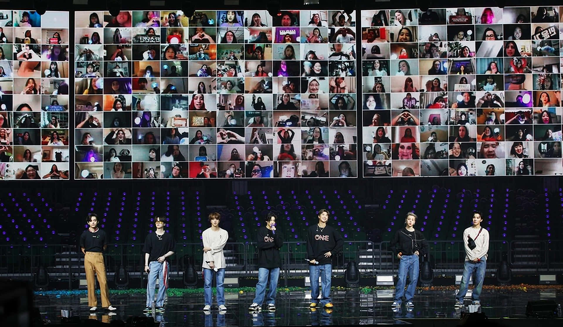 BTS Live Performance Rocks the Night Wallpaper