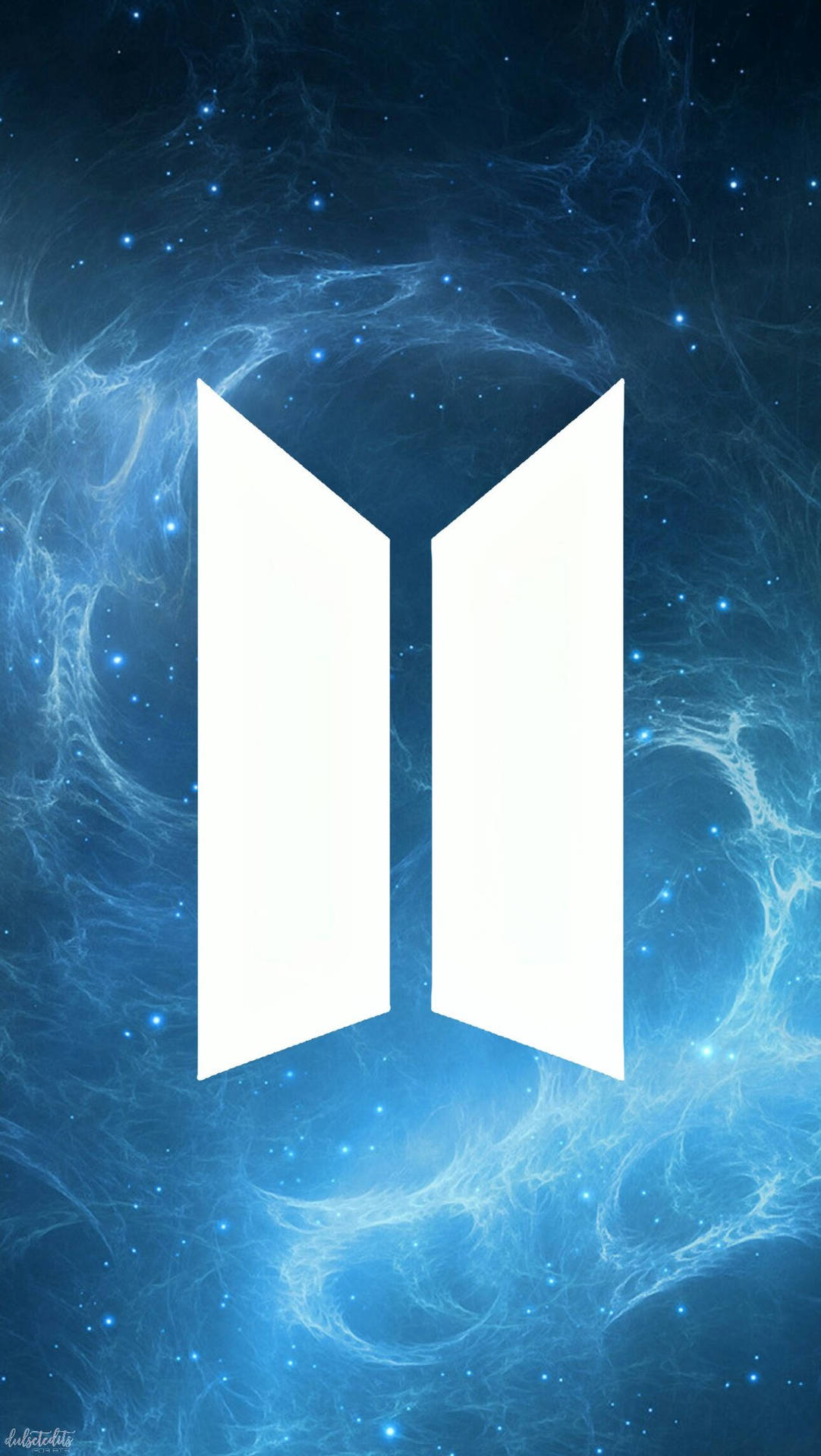 Bts Logo In Blue Picture