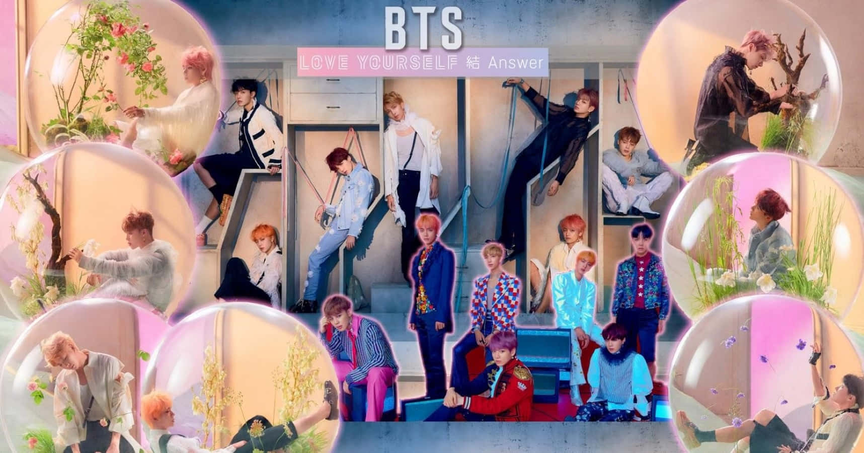 BTS Love Yourself - Embrace your journey and celebrate self-love with BTS Wallpaper