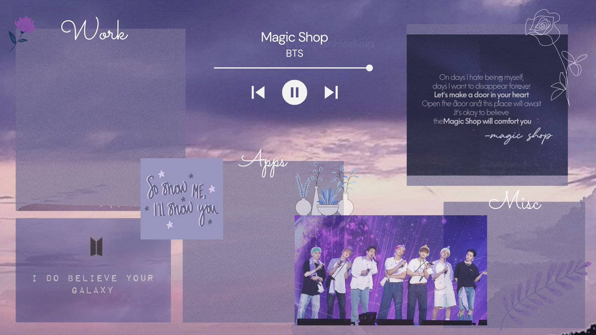 Download Bts Magic Shop Purple Aesthetic Wallpaper 