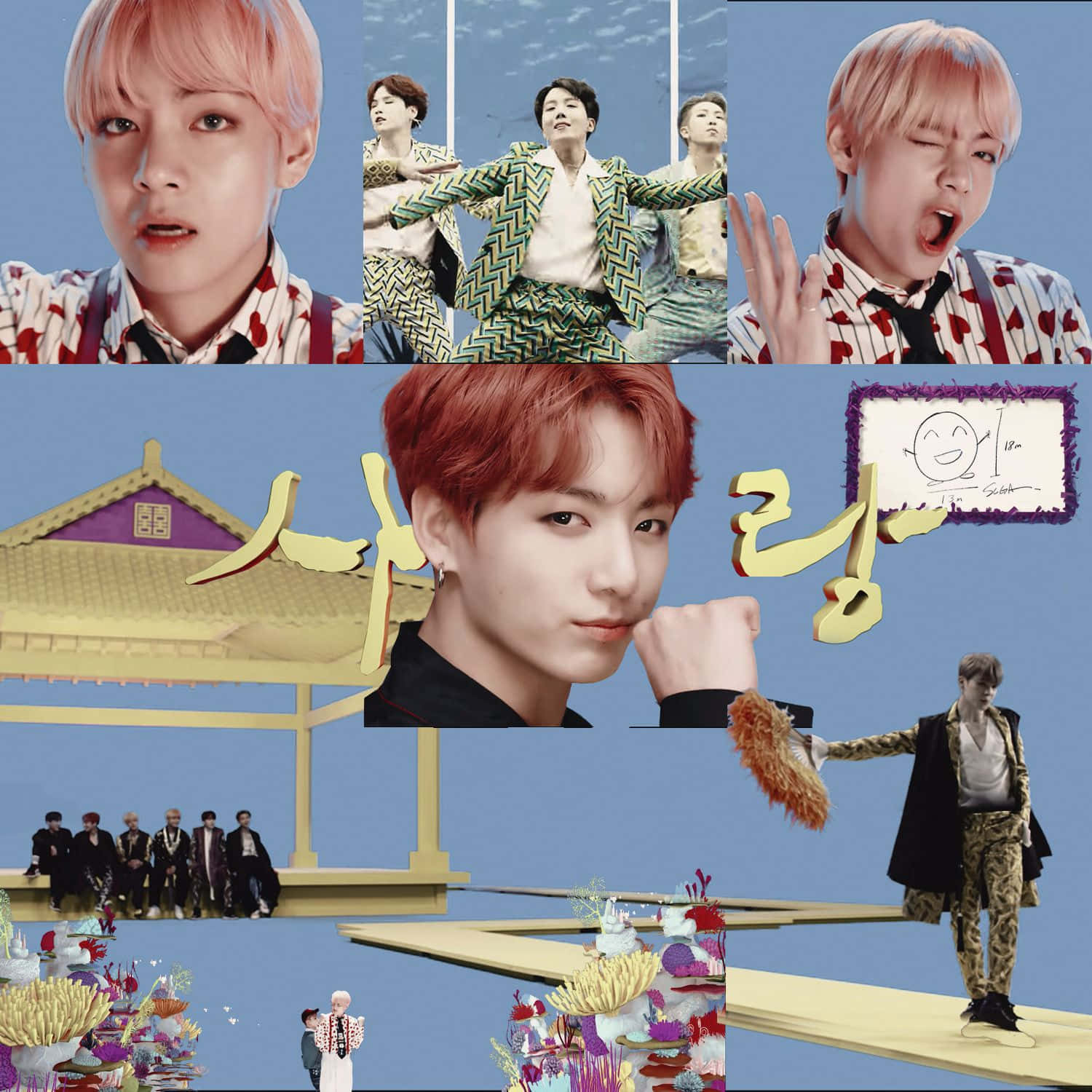 BTS MV - Mesmerizing Visuals and Vibrant Energy Wallpaper
