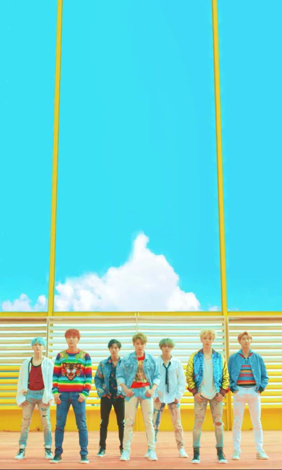 BTS in their captivating music video performance Wallpaper