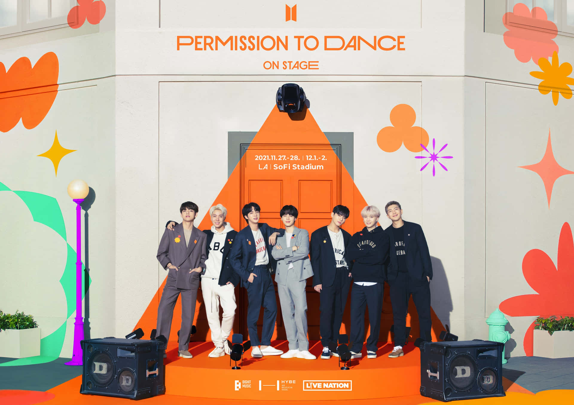 BTS making a buzz with Permission to Dance Wallpaper