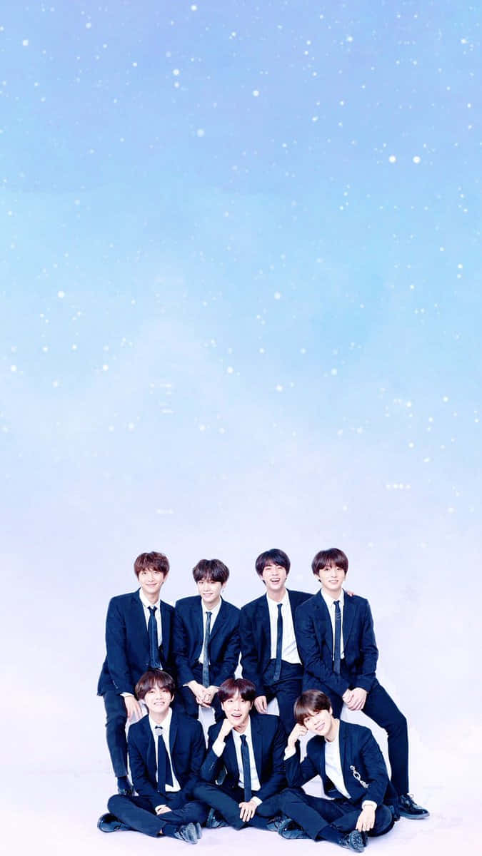 BTS Photoshoot Blue Starry Sky Wallpaper