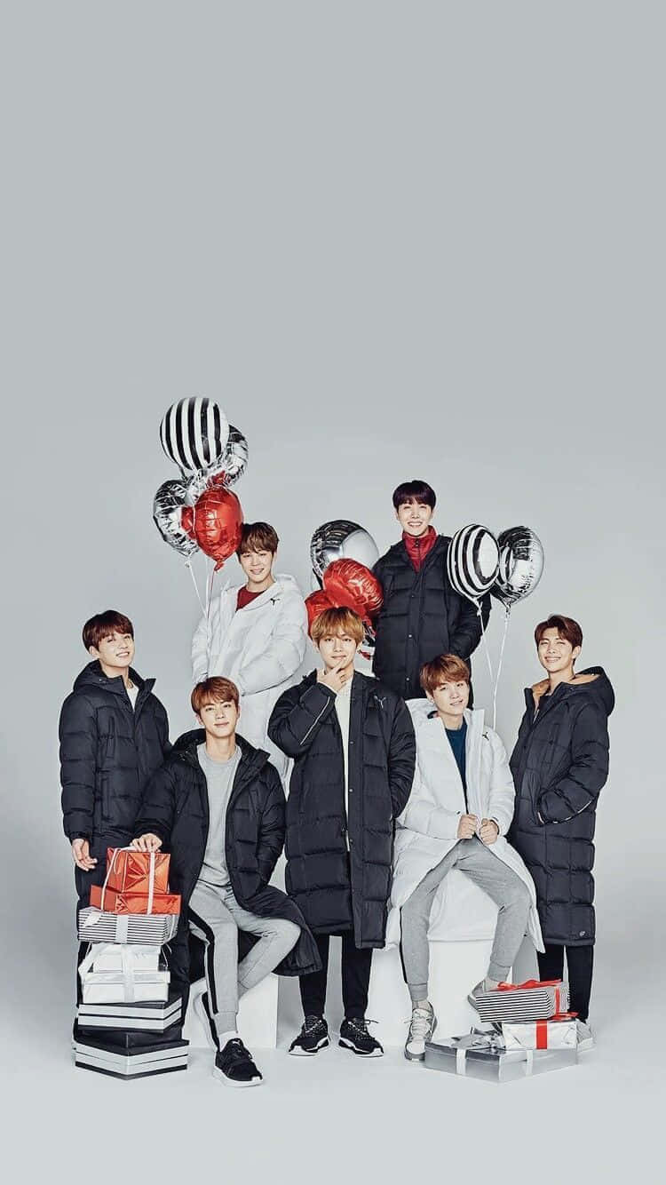 BTS Photoshoot In Puffer Jackets Wallpaper