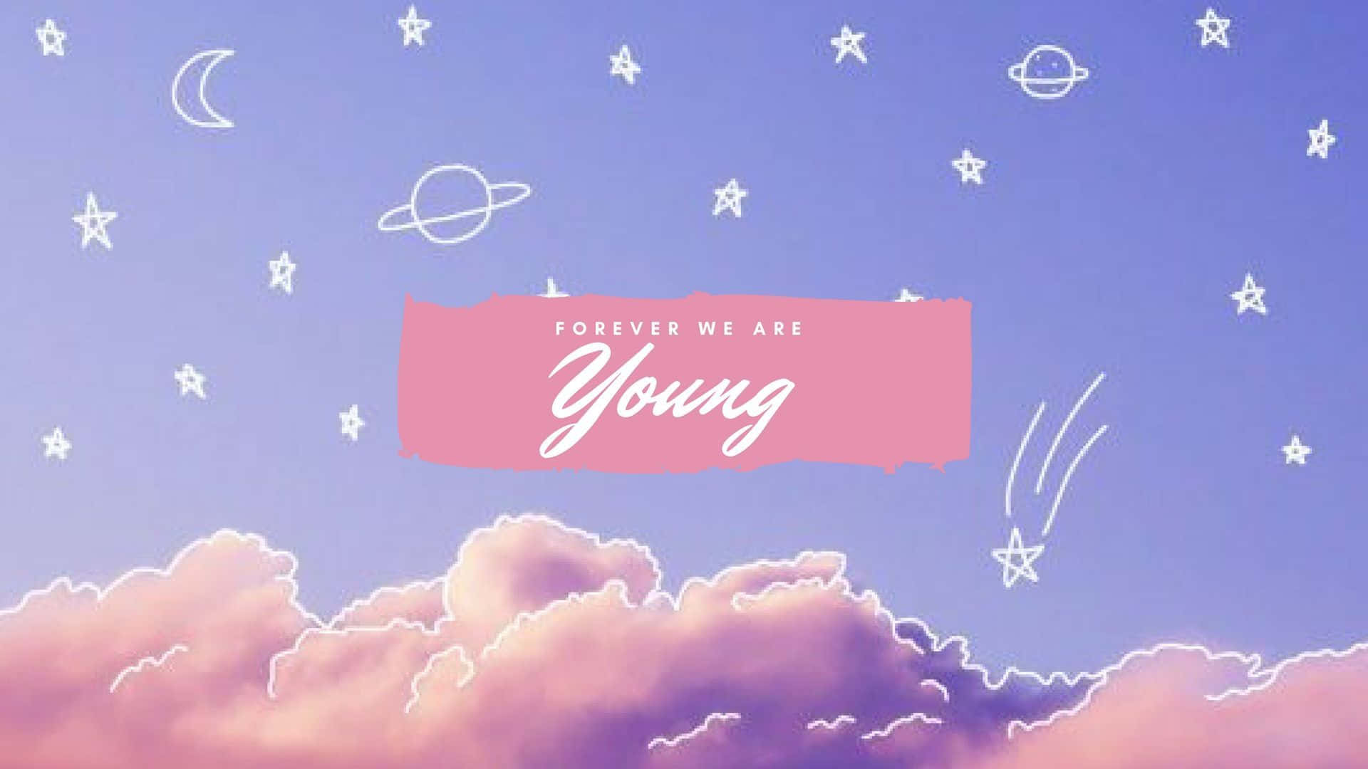 BTS Pink Aesthetic Skrivebordsbaggrund: Wallpaper