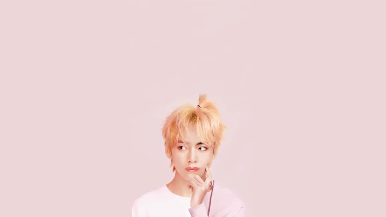 BTS - Pink Aesthetic Desktop Wallpaper