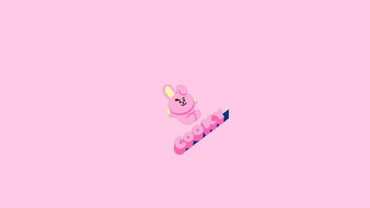 Sød BTS Tapet i et blødt Pink Æstetisk Wallpaper